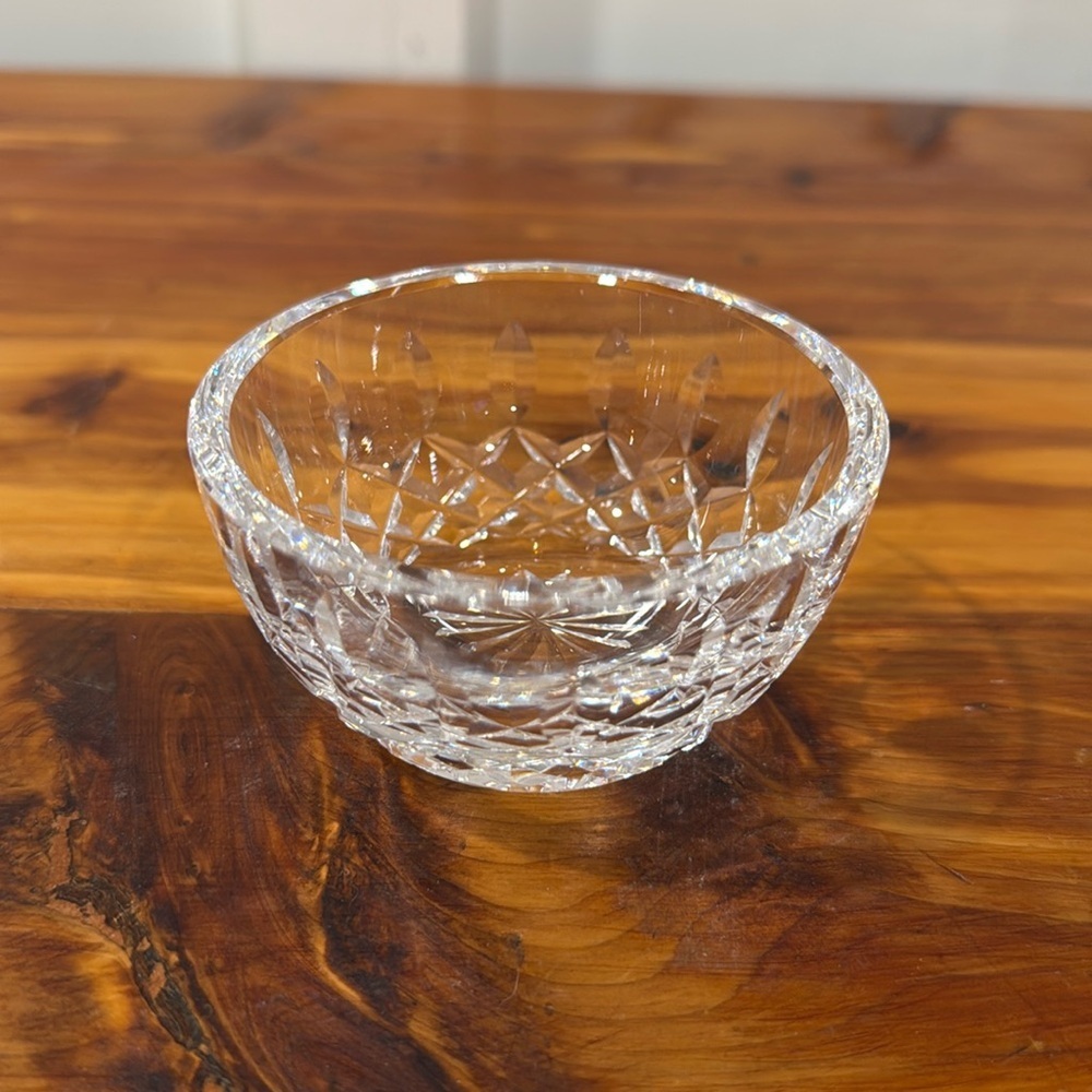 Vtg Waterford Crystal Lismore Open Sugar Bowl Trinket Dish
